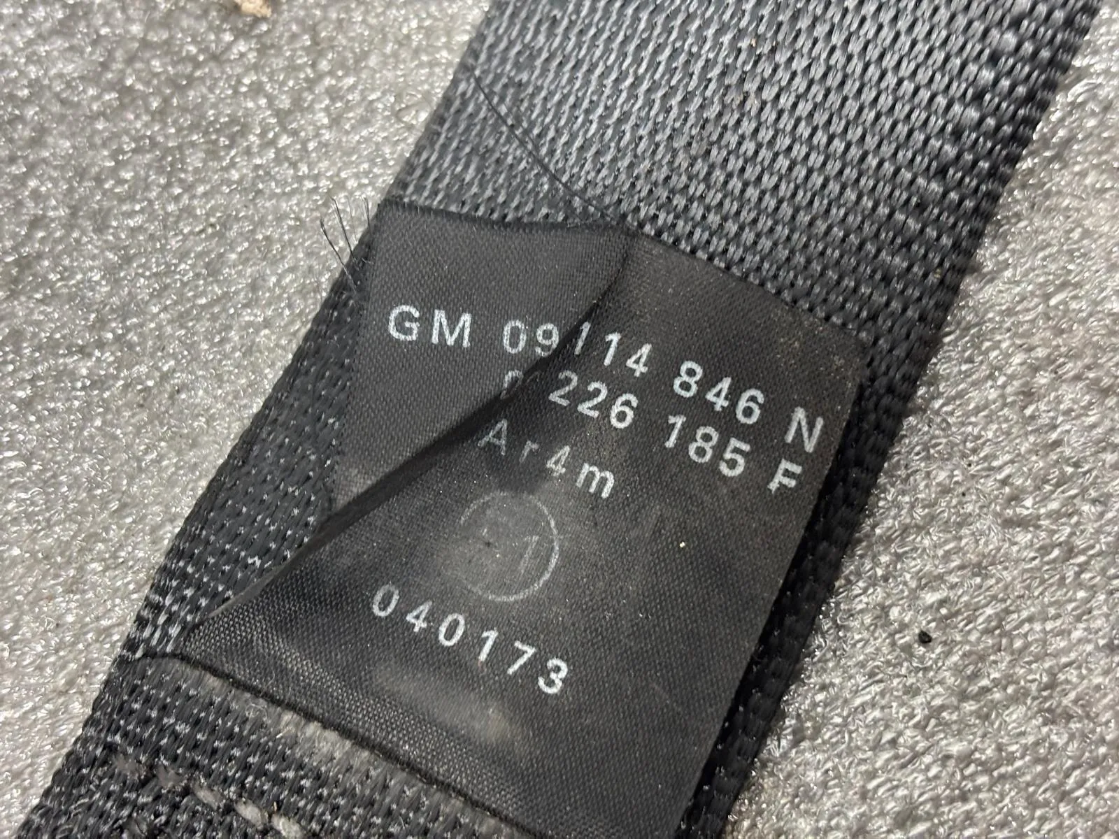 Right rear seatbelt OPEL Corsa C Imagem-1