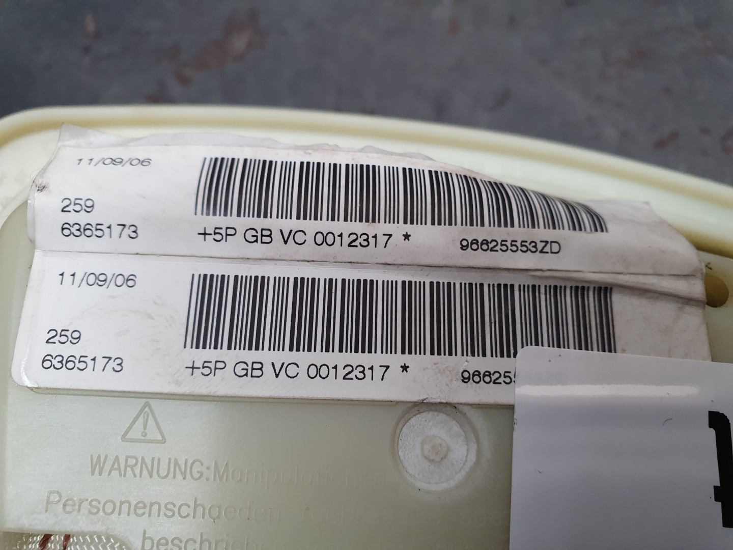 Airbag  Droite PEUGEOT 407 (6D_)