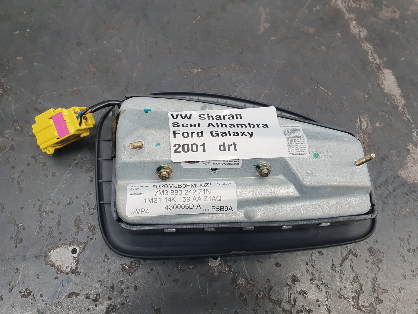 Airbag  Droite VOLKSWAGEN Sharan (7M)