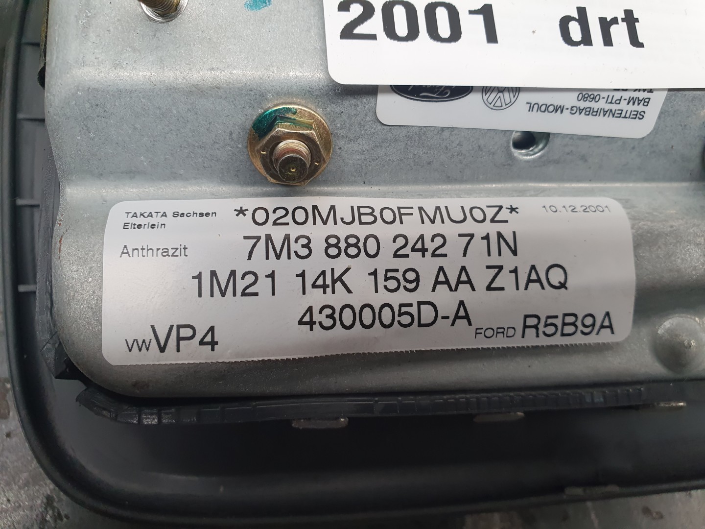 Airbag  Droite VOLKSWAGEN Sharan (7M) Imagem-2