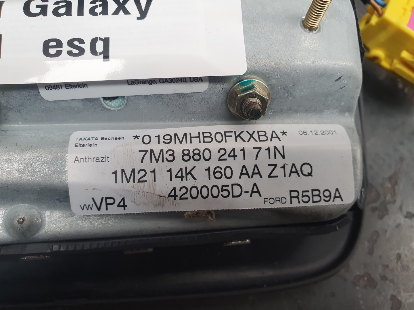 Airbag Guache VOLKSWAGEN Sharan (7M) Imagem-2