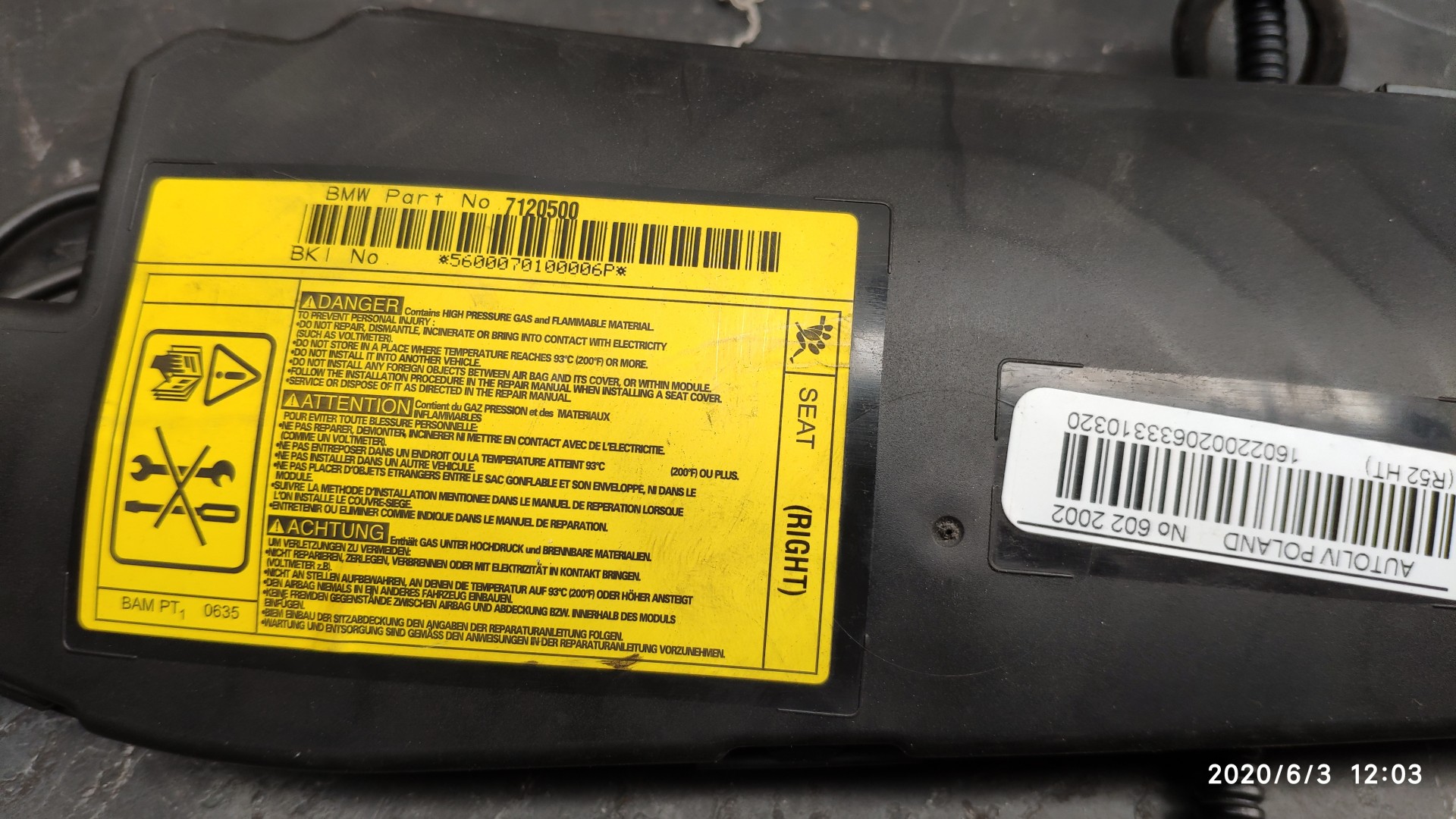 Airbag  Droite MINI Mini (R56) Imagem-2