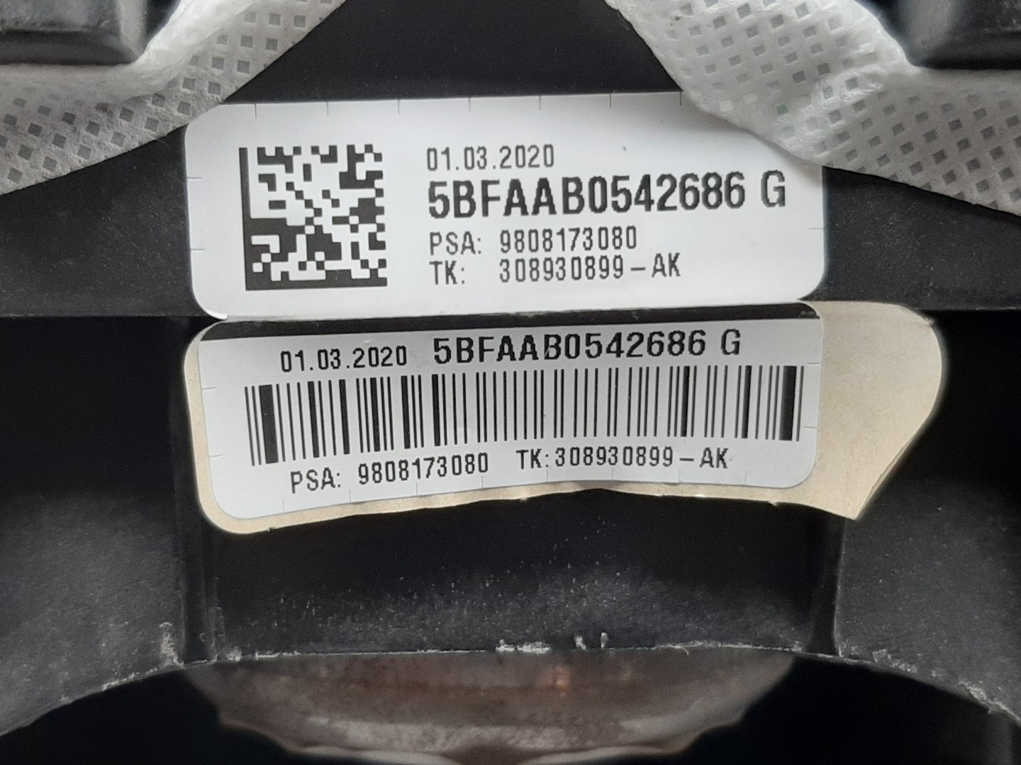 Airbag du Volant CITROËN Jumpy III