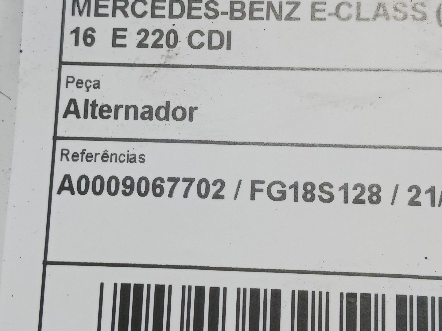 Alternador MERCEDES-BENZ Classe E (W212) Imagem-5