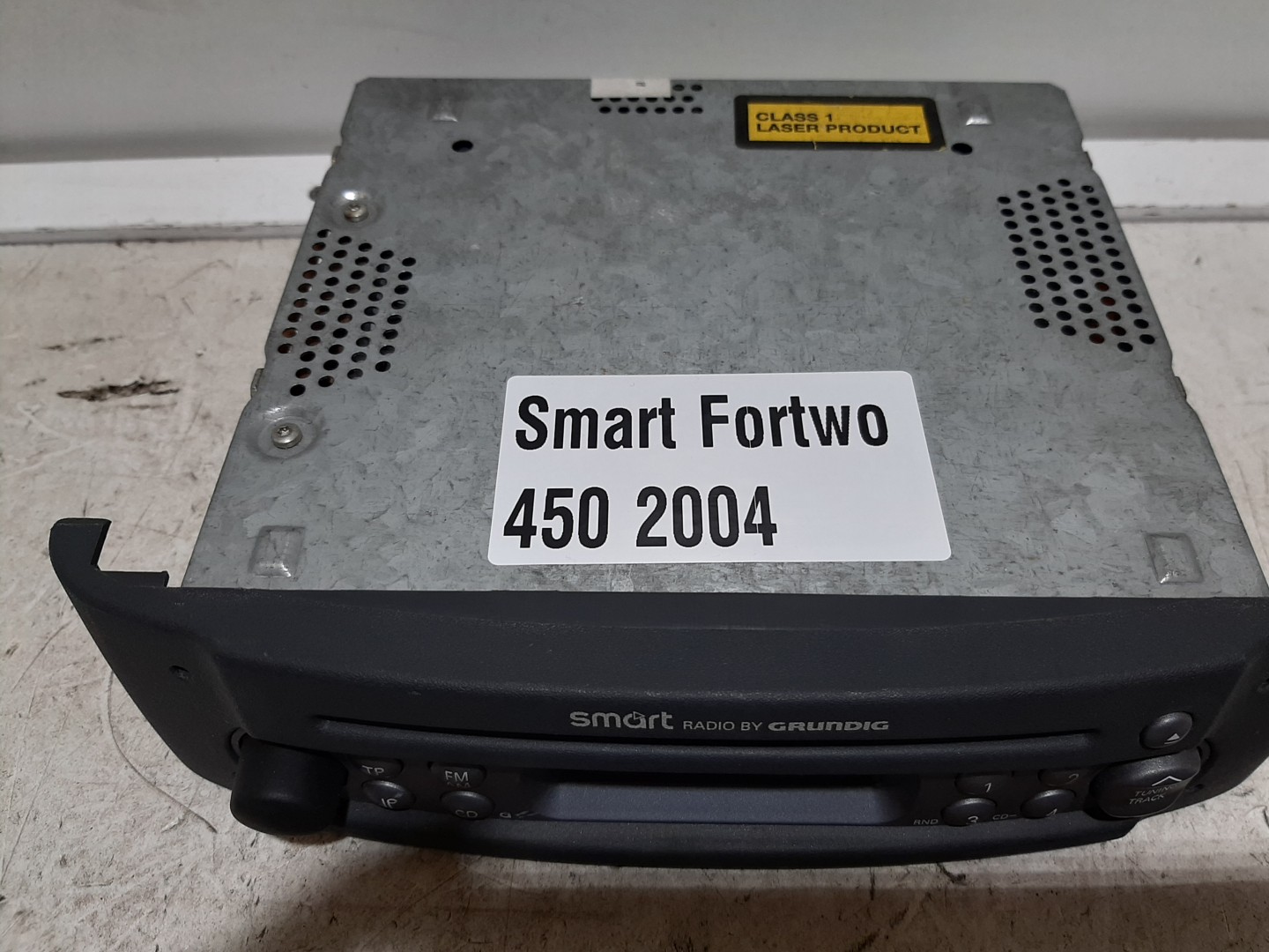 Façade Autoradio Universel 1 DIN Pour Smart Fortwo 450 (1998-2007) - Adaptateur Gris, Remplacement Du Cadre D’origine