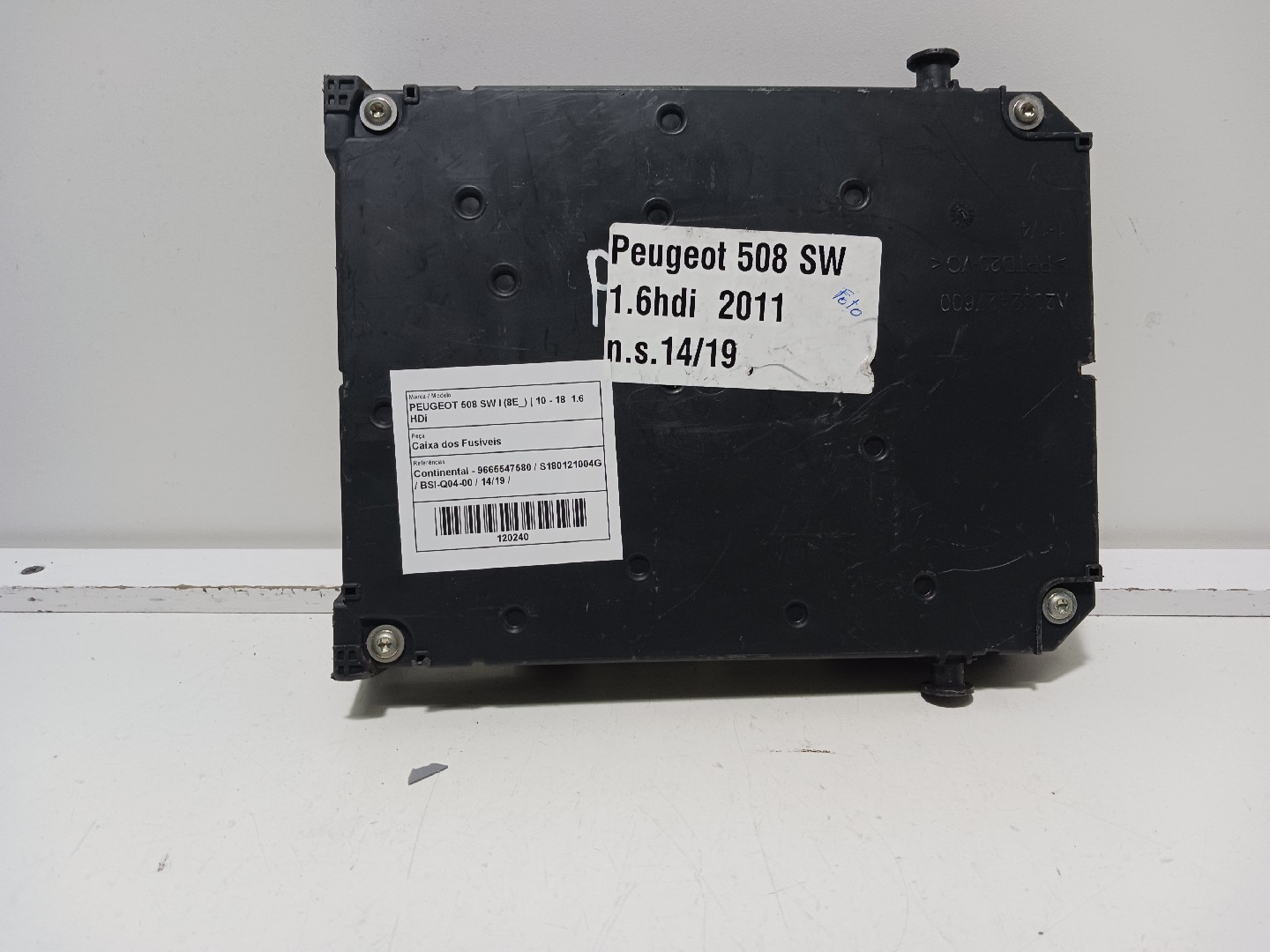 BSI (Boîtier De Servitude Intelligent) Vierge Pour Peugeot 508 - Continental 9665547580 - Reconditionné
