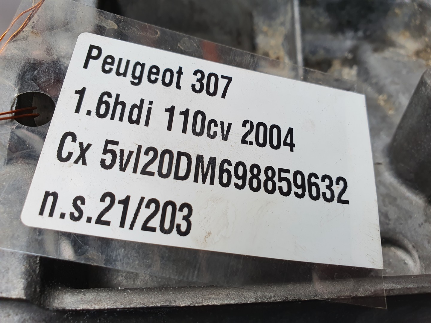 Boîte de vitesses manuelle PEUGEOT 307 (3A/C) Imagem-0