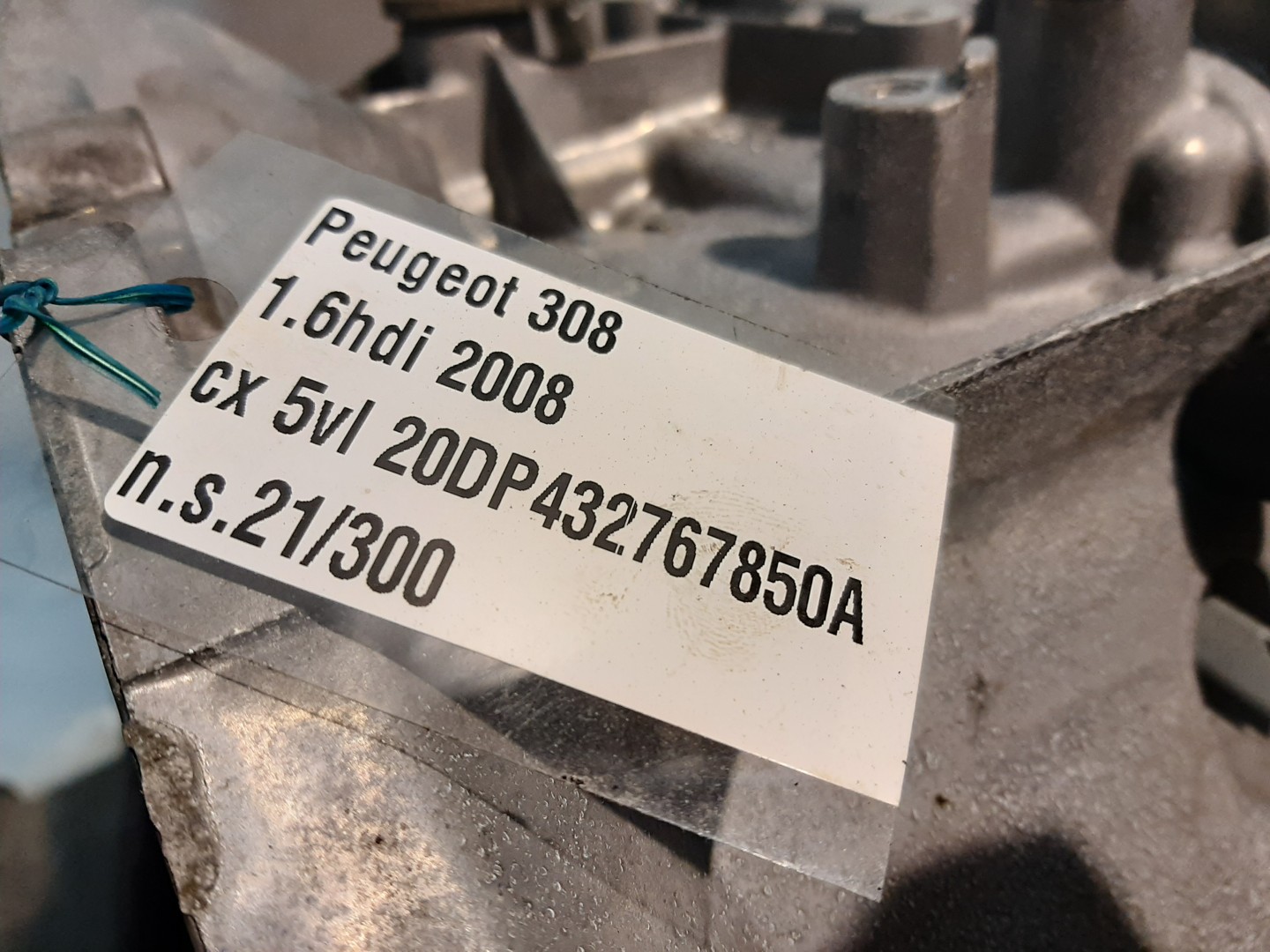 Boîte de vitesses manuelle PEUGEOT 308 (4A_, 4C_)