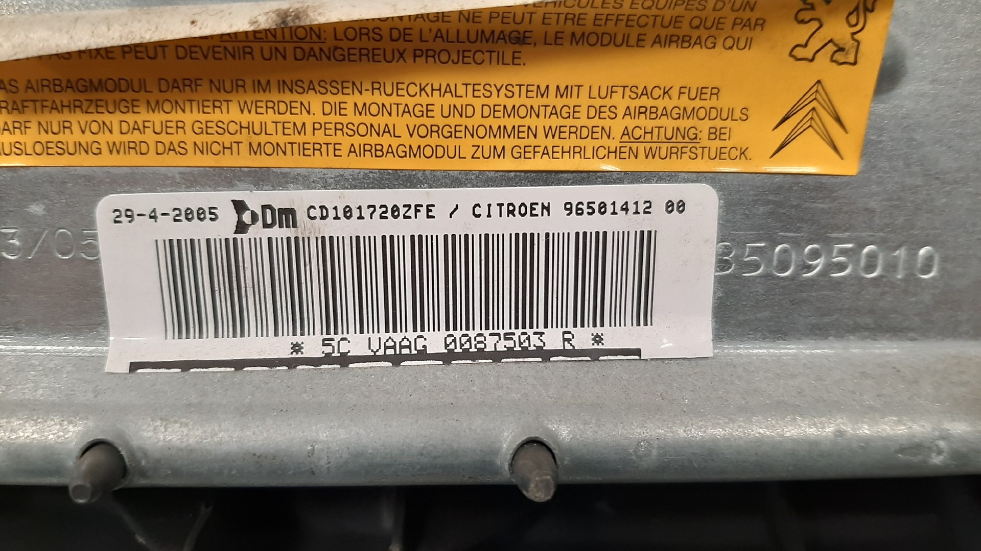 Airbag Genou CITROËN C5 II (RC_) Imagem-4