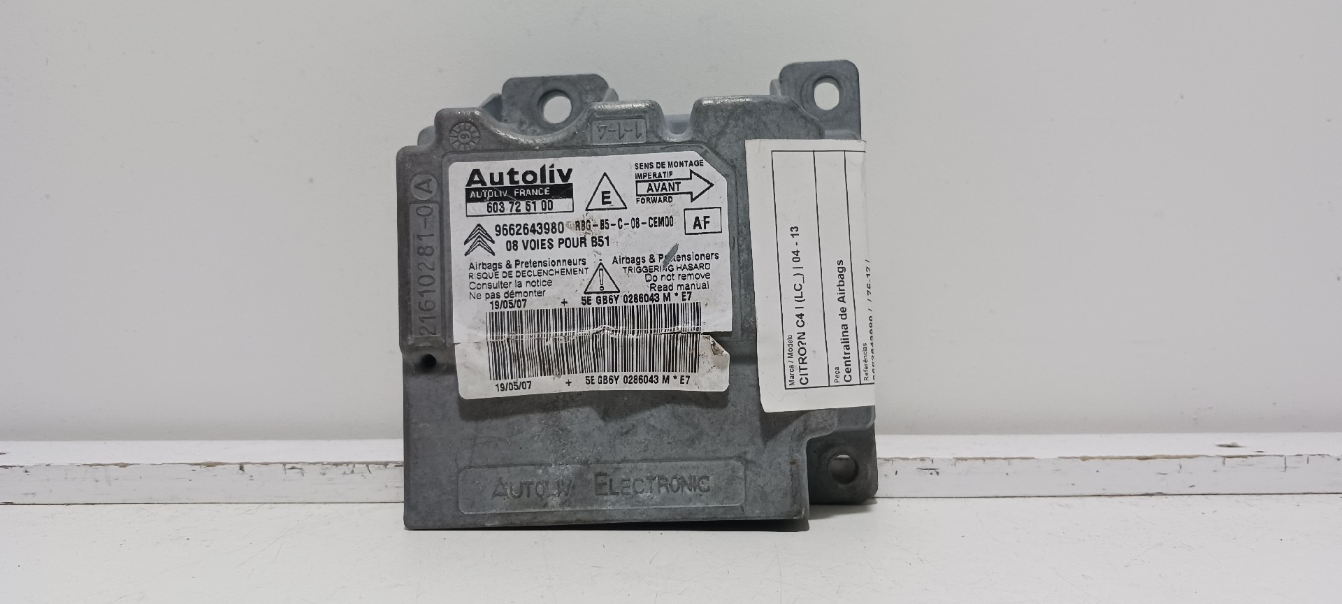 Calculateur  airbag CITROËN C4 I (LC_)