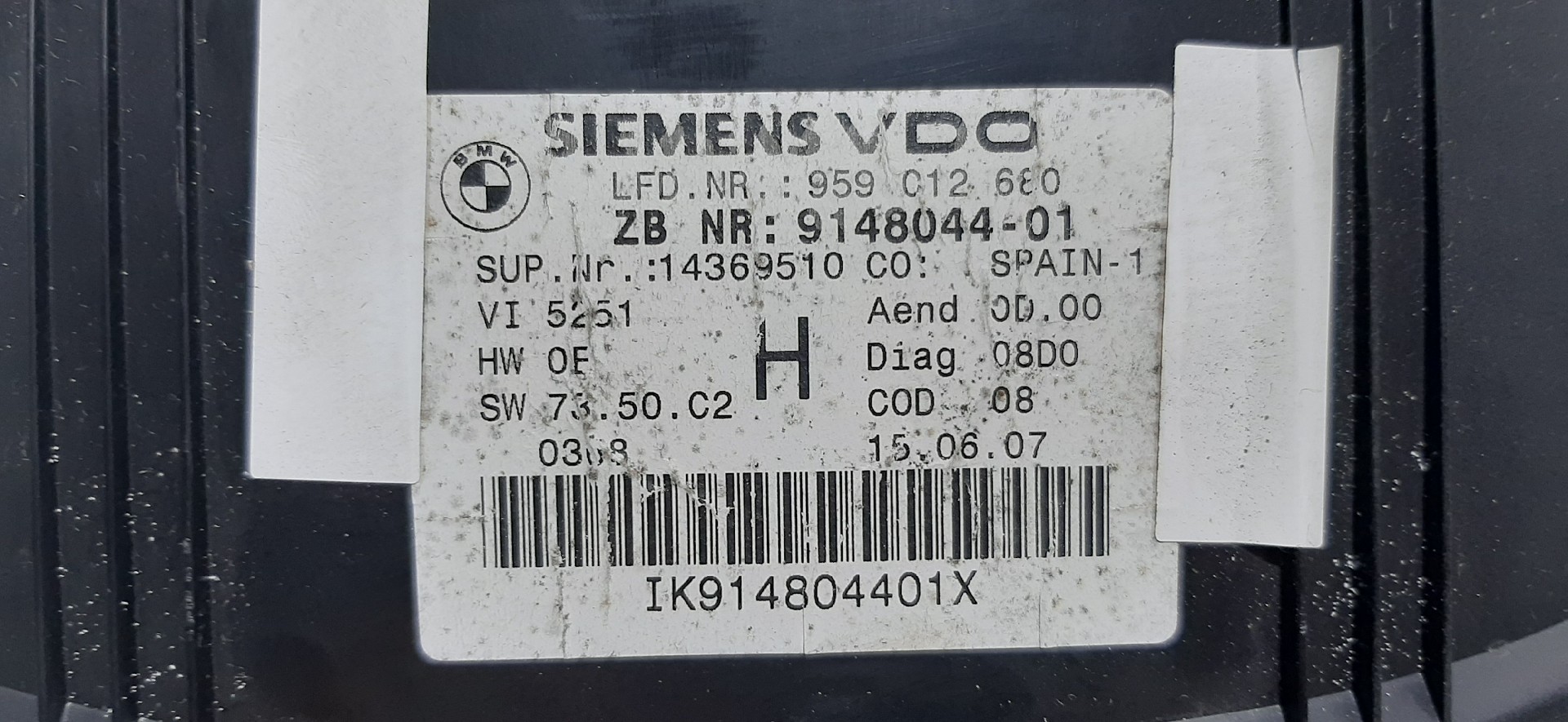 Instrument cluster BMW 3 Coupé (E92) Imagem-3