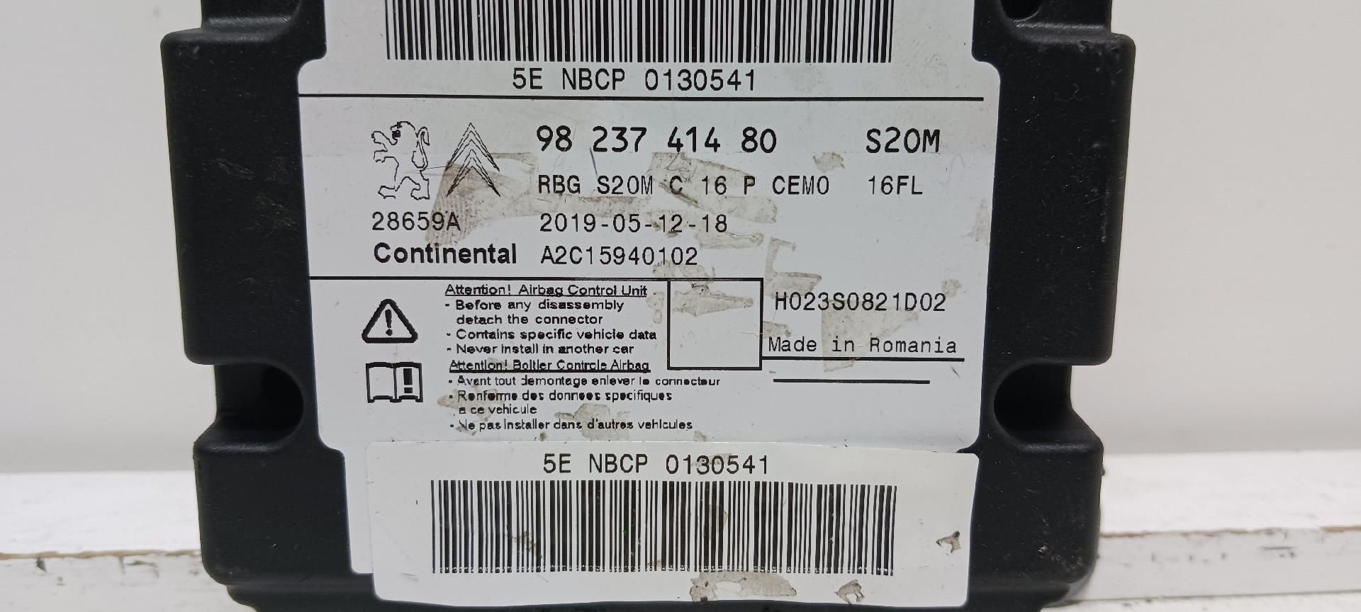 Calculateur  airbag CITROËN Berlingo (K9) Imagem-2