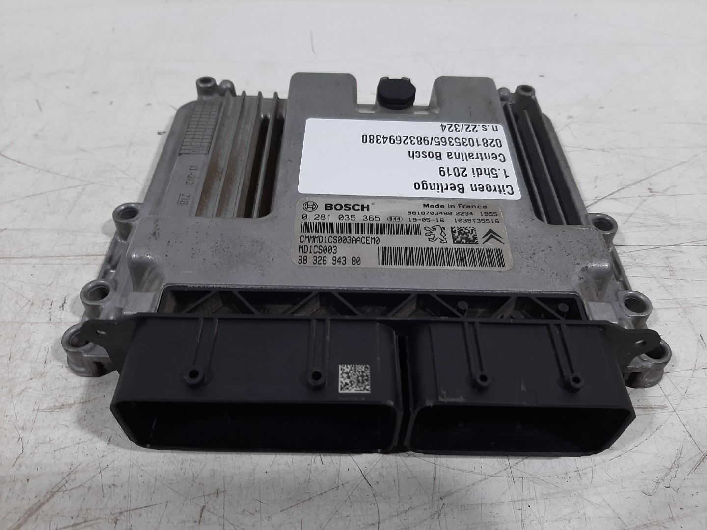 Calculateur /  Unité de contrôle moteur CITROËN Berlingo (K9)