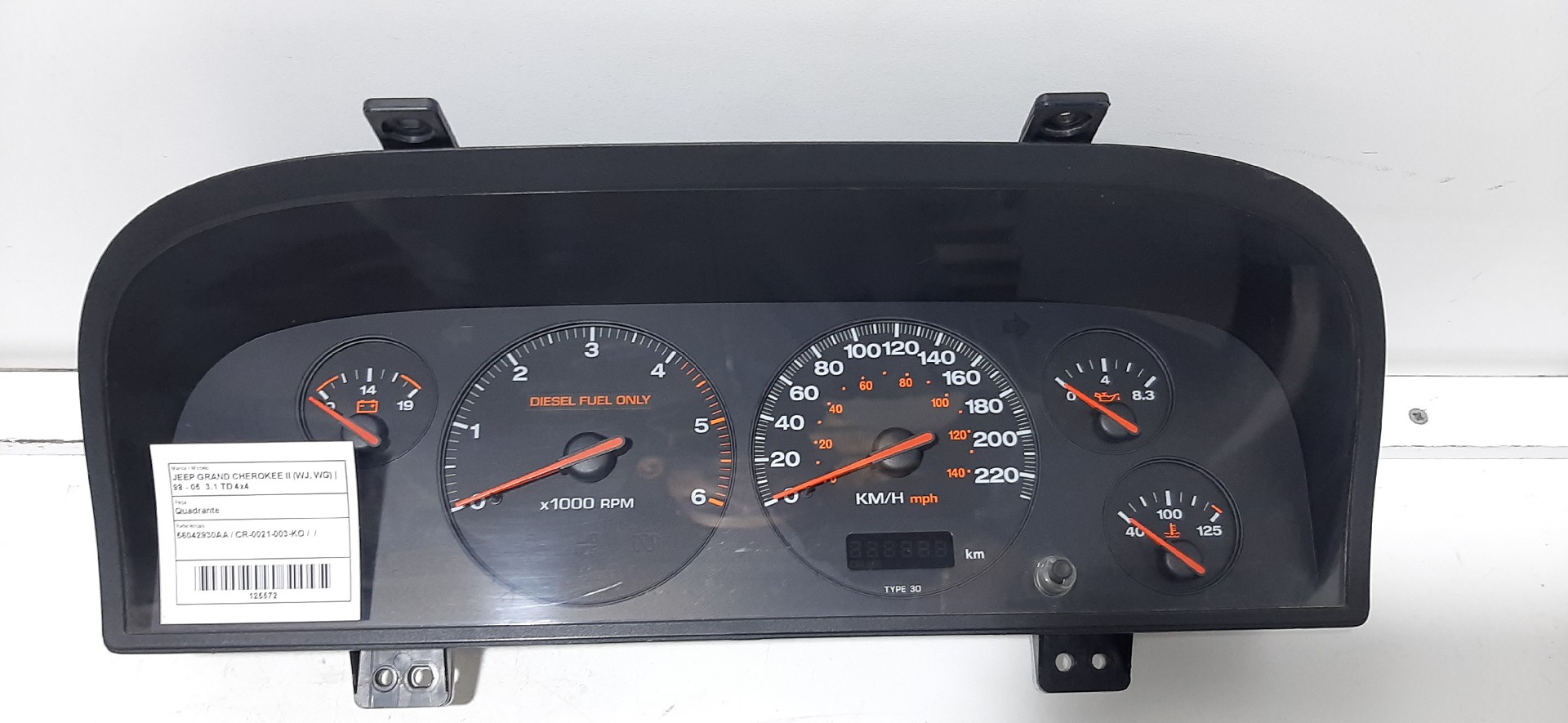 Quadrante / painel de instrumentos JEEP Grand Cherokee II (WJ, WG)