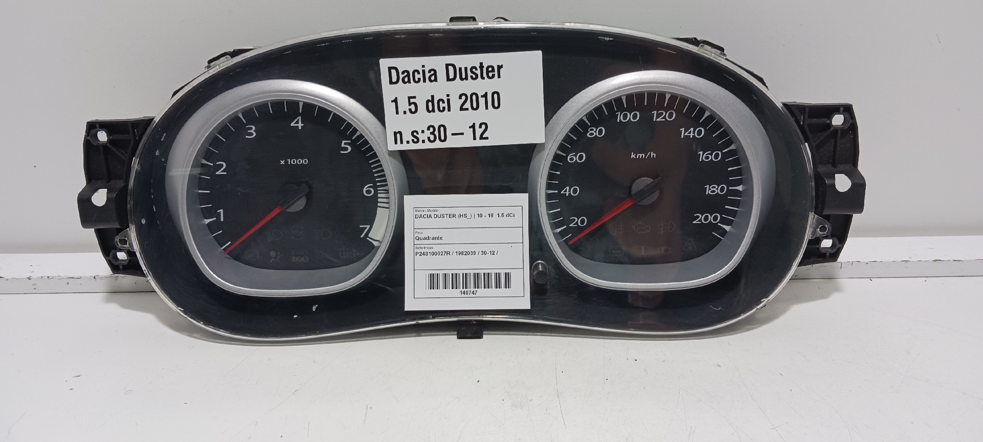 Quadrante / painel de instrumentos DACIA Duster (HS_)