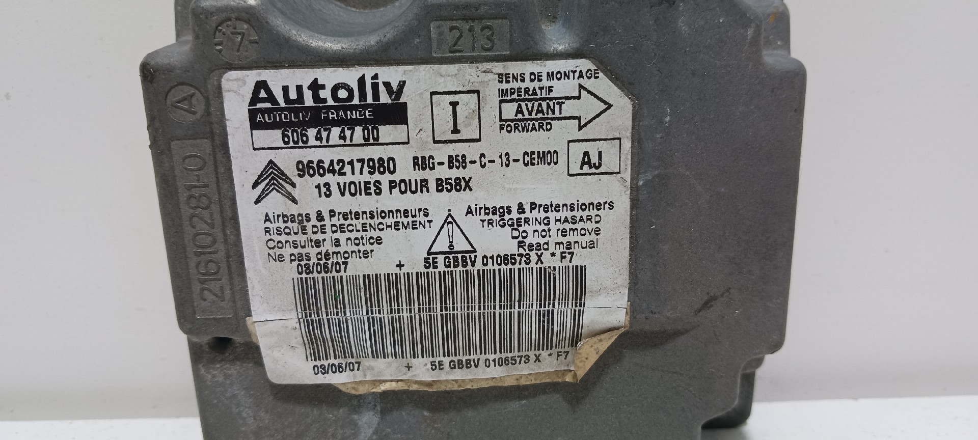 Calculateur  airbag CITROËN C4 Grand Picasso I (UA_) Imagem-2