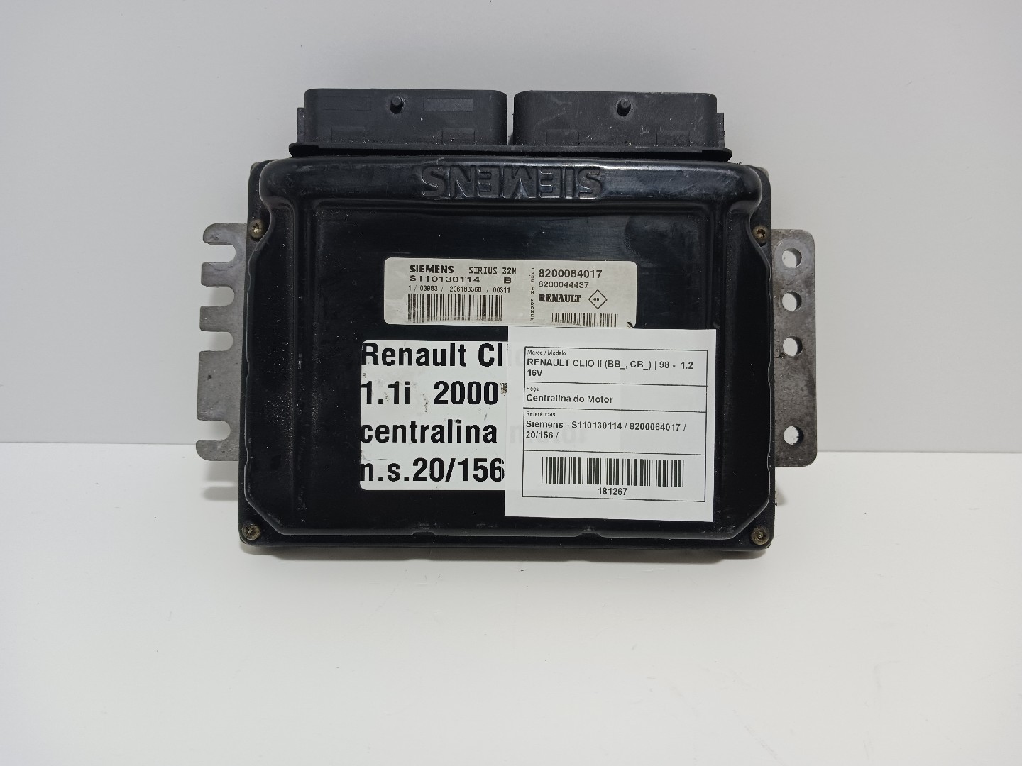 Calculateur /  Unité de contrôle moteur RENAULT Clio II (BB0/1/2_, CB0/1/2_)