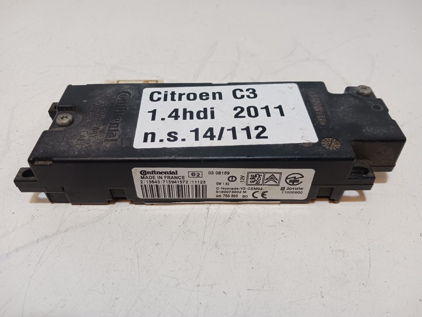 Module Bluetooth CITROËN C3 II (SC_) Imagem-1