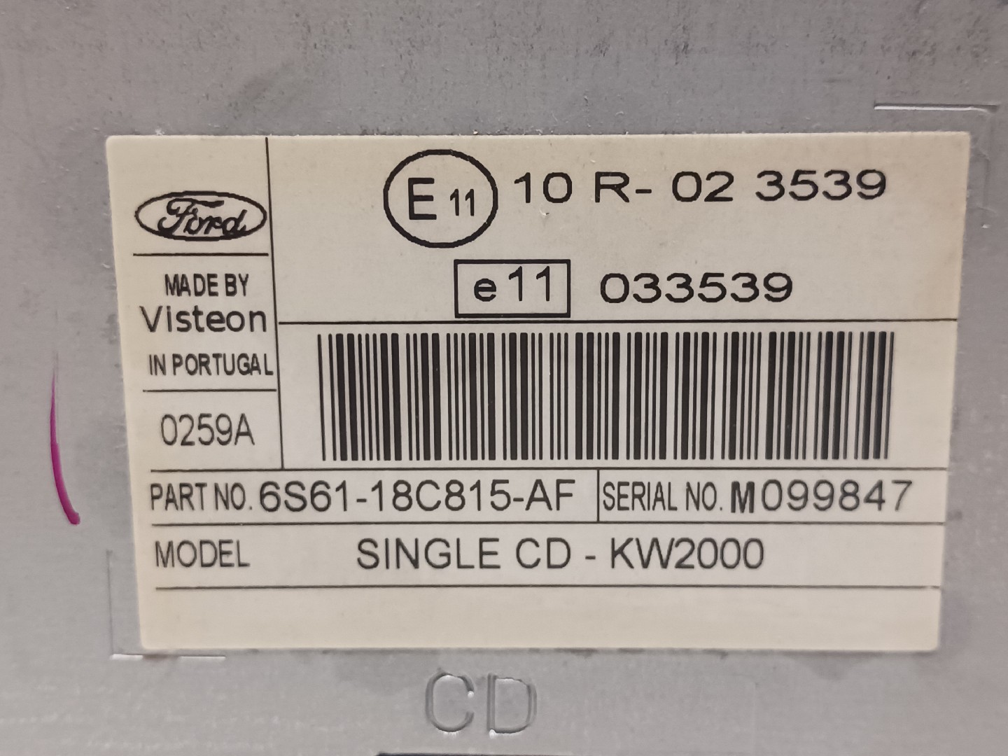 Radio / autorradio FORD Fiesta V (JH_, JD_) Imagem-2
