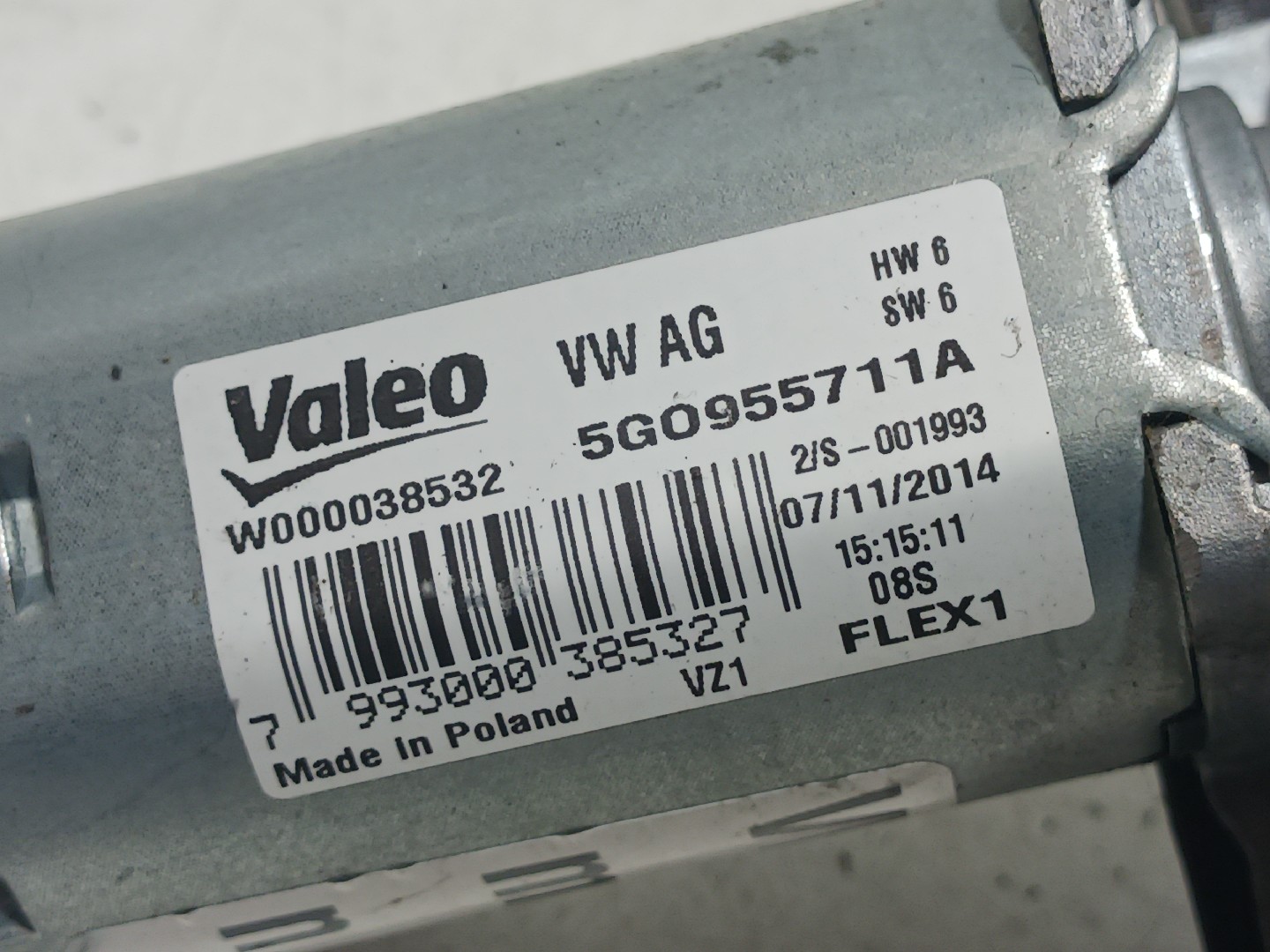 Rear Wiper Motor VOLKSWAGEN Golf VII Van (5G1) Imagem-3
