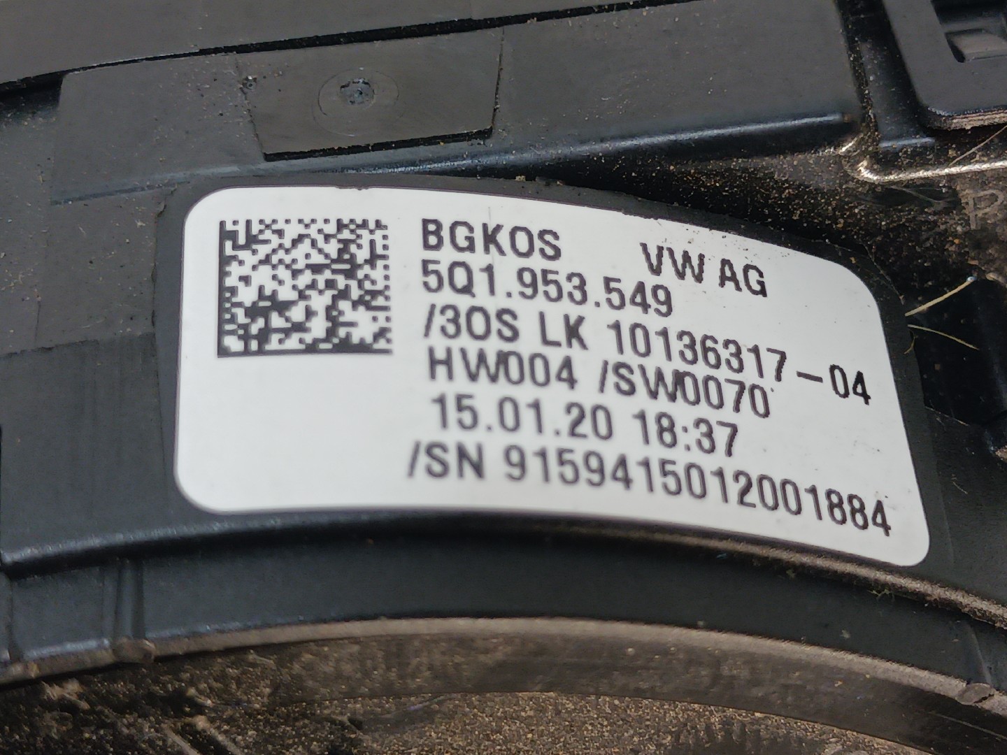 Fita de airbags VOLKSWAGEN Golf VII (5G1, BQ1, BE1, BE2) Imagem-3