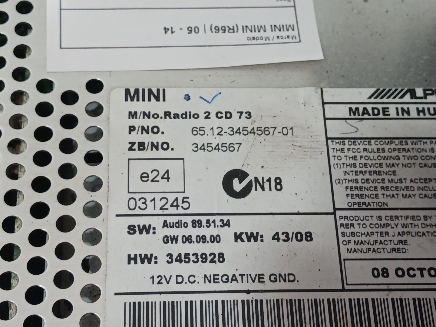 Autoradio MINI Mini (R56) Imagem-3