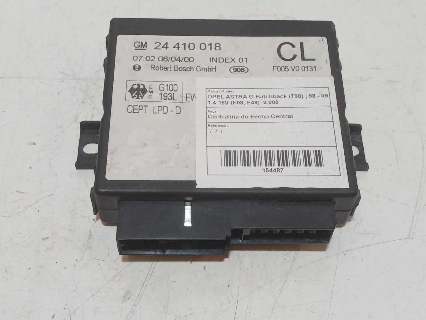 Centralina do fecho central OPEL Astra G Hatchback (F48_, F08_)