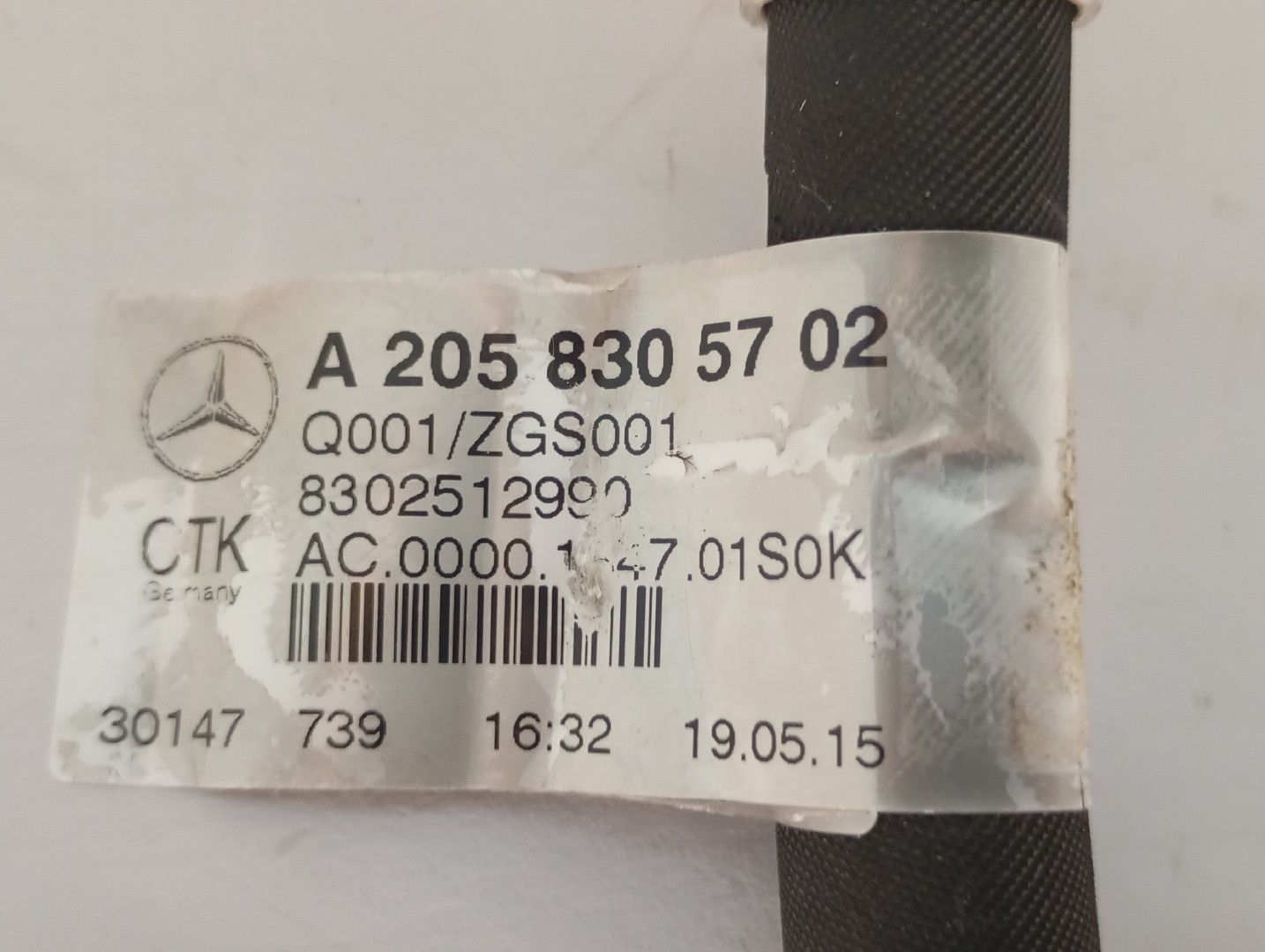 Tuyau de climatisation MERCEDES-BENZ Classe C (W205) Imagem-2