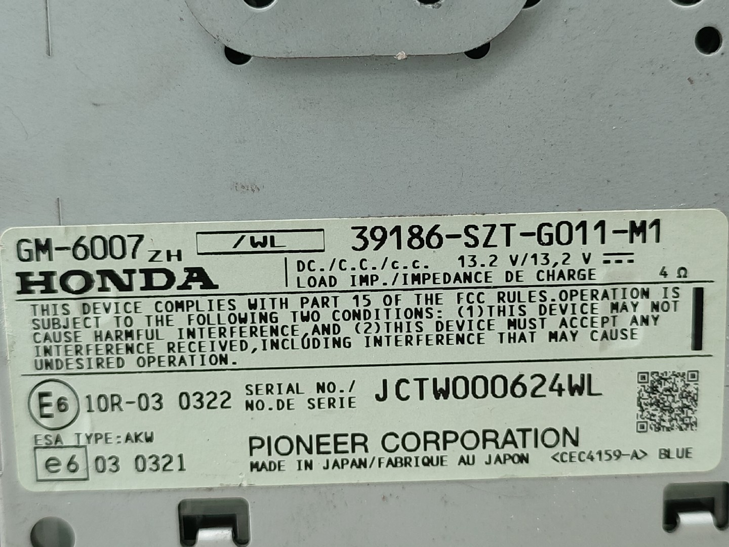 Amplificador de colunas HONDA CR-Z (ZF_) Imagem-4