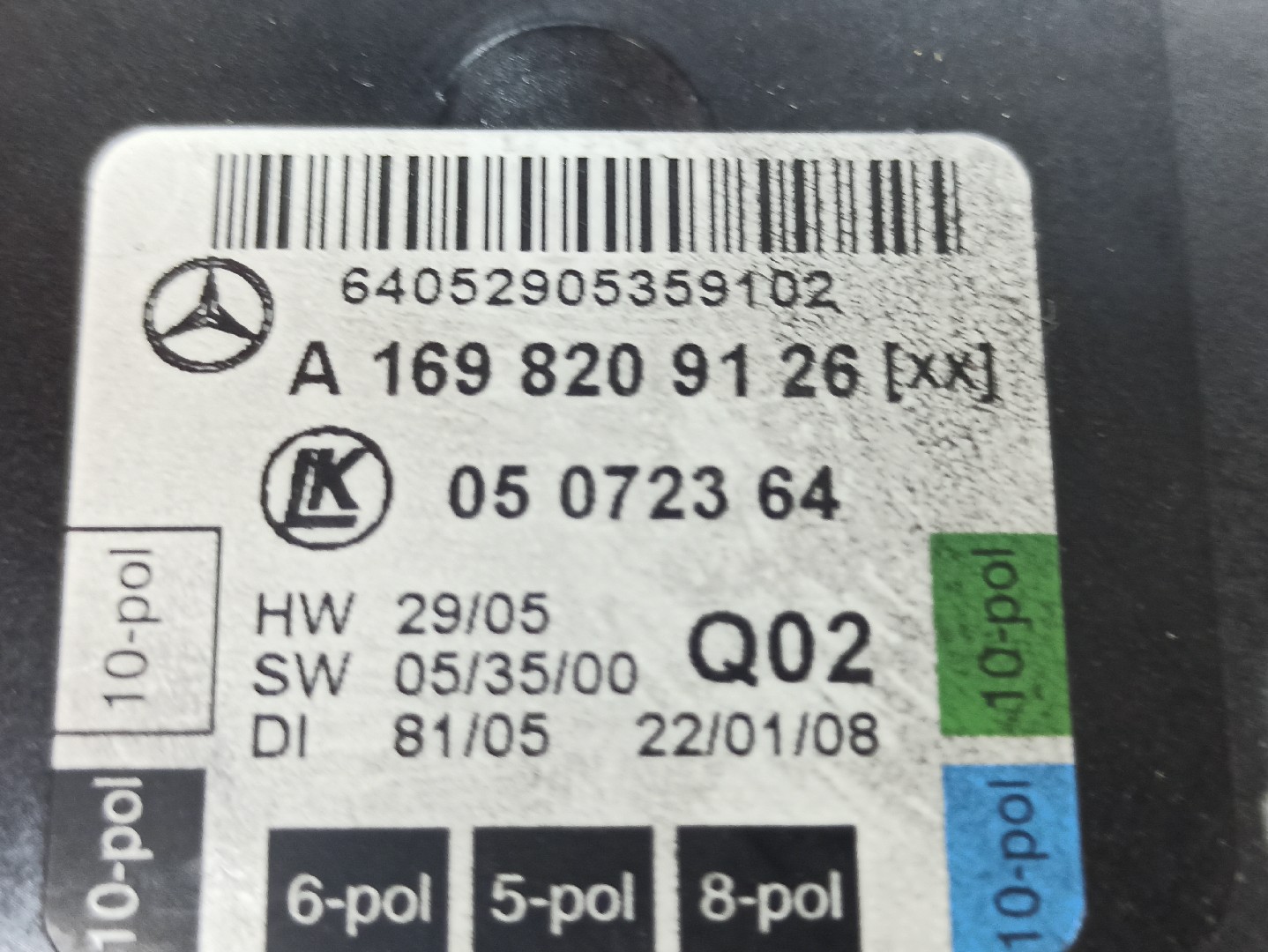 Módulo porta trás esquerdo MERCEDES-BENZ Classe A (W169) Imagem-3