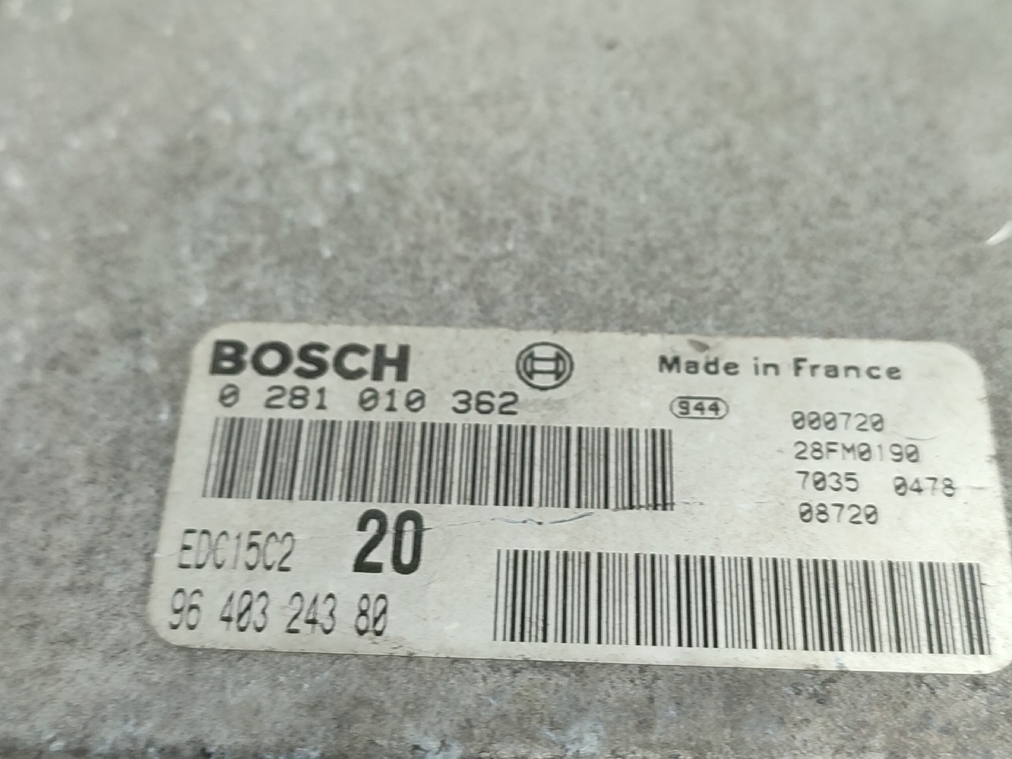 Centralina motore / ECU PEUGEOT 306 Break (7E, N3, N5) Imagem-4