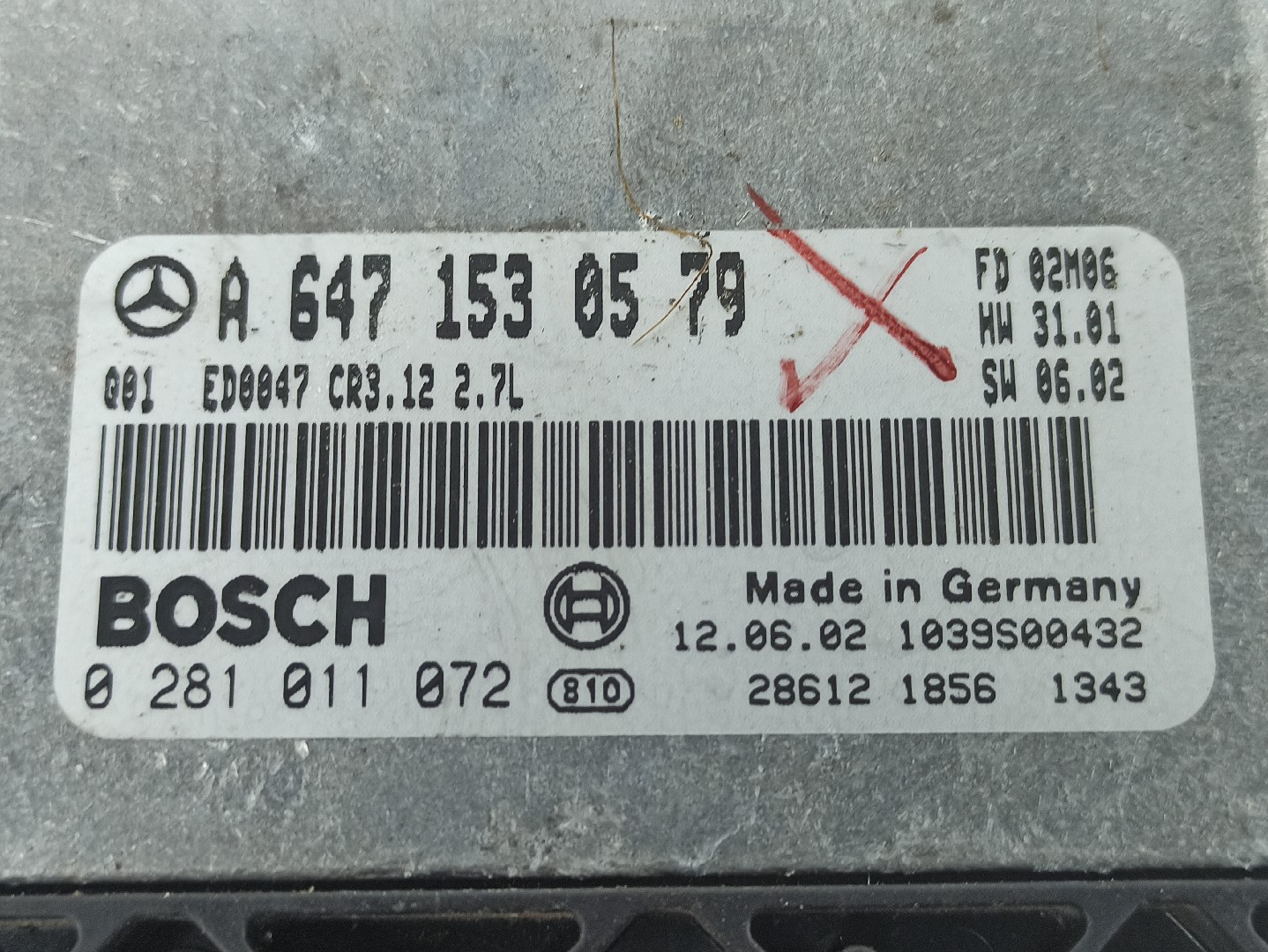 Engine control unit / ECU MERCEDES-BENZ Classe E (W211) Imagem-3