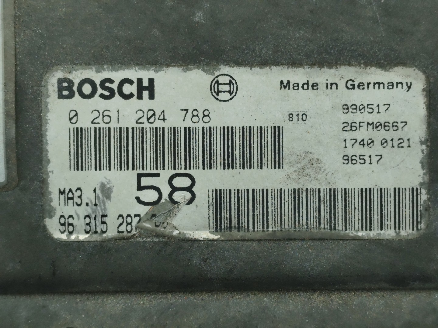 Centralina motor / ECU CITROËN Saxo (S0, S1) Imagem-3