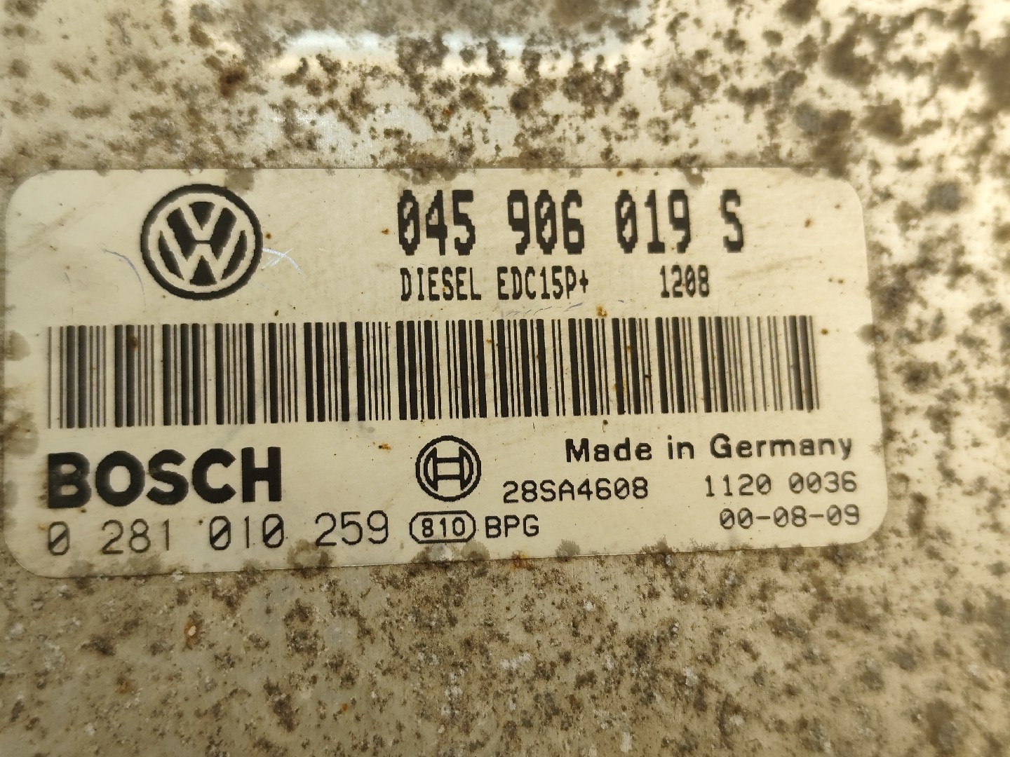 Engine control unit / ECU VOLKSWAGEN Lupo (6X1, 6E1) Imagem-4