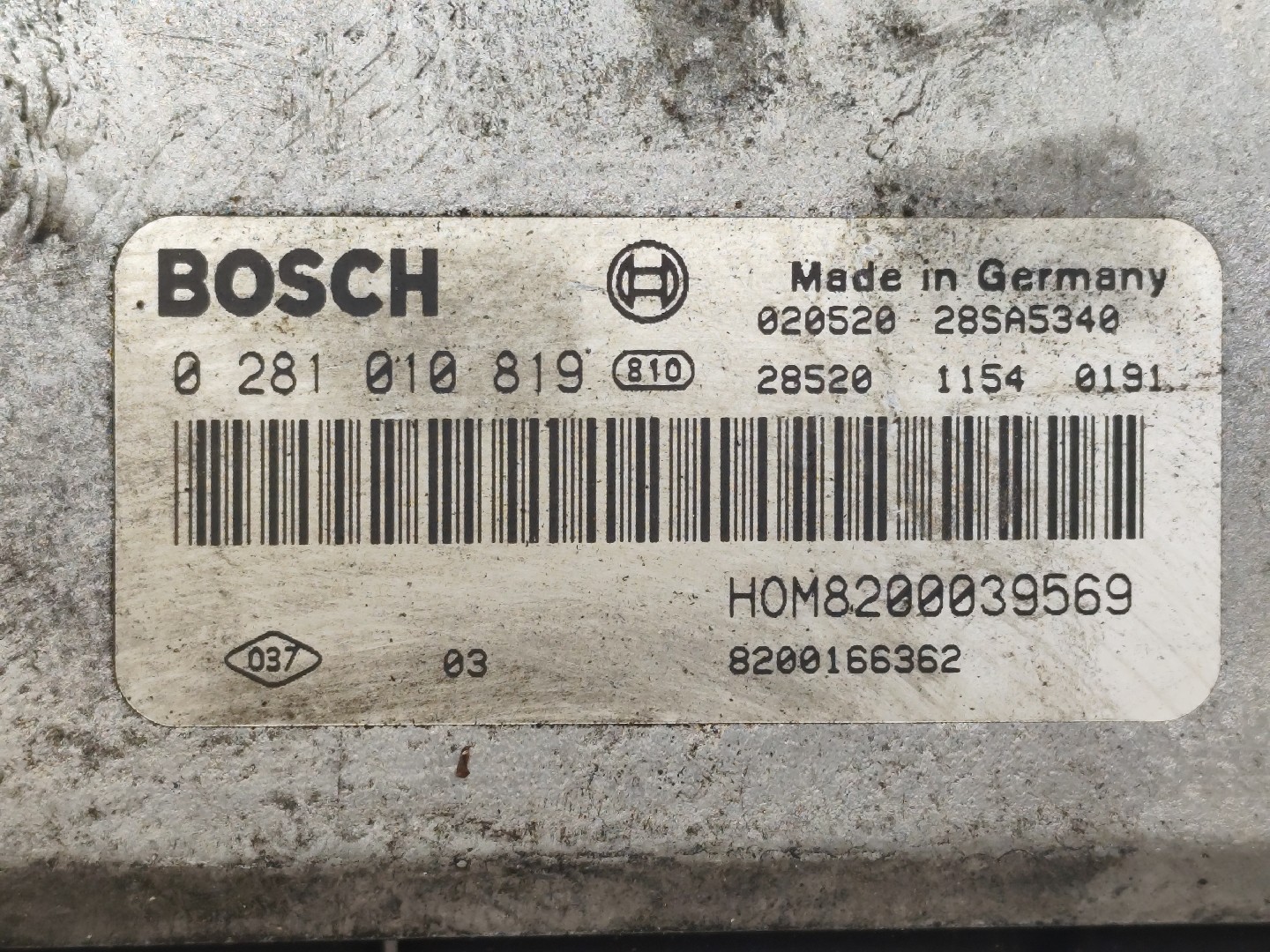 Engine control unit / ECU RENAULT Scénic I (JA0/1_) Imagem-4