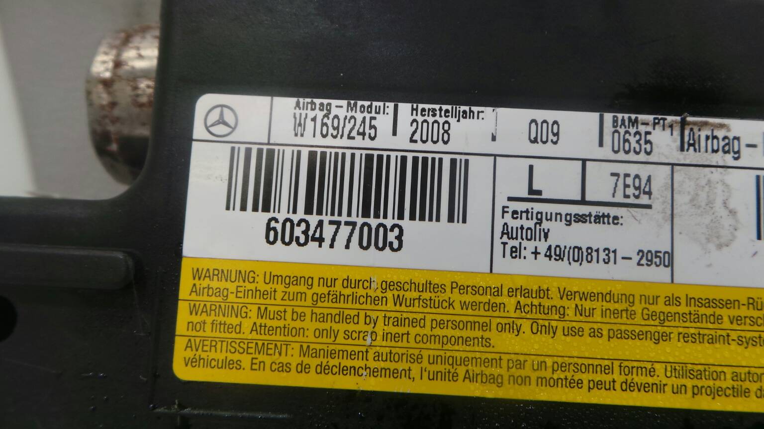 Airbag banco esquerdo MERCEDES-BENZ Classe B (W245) Imagem-2
