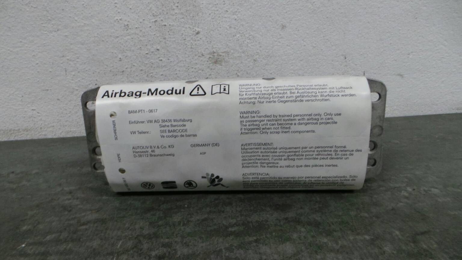 Airbag passageiro SKODA Octavia II Hatchback (1Z3)