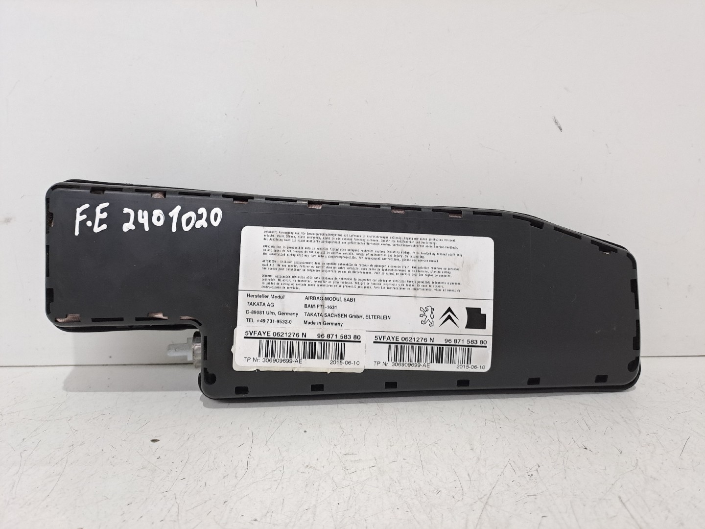 Airbag banco esquerdo CITROËN C4 II (B7)