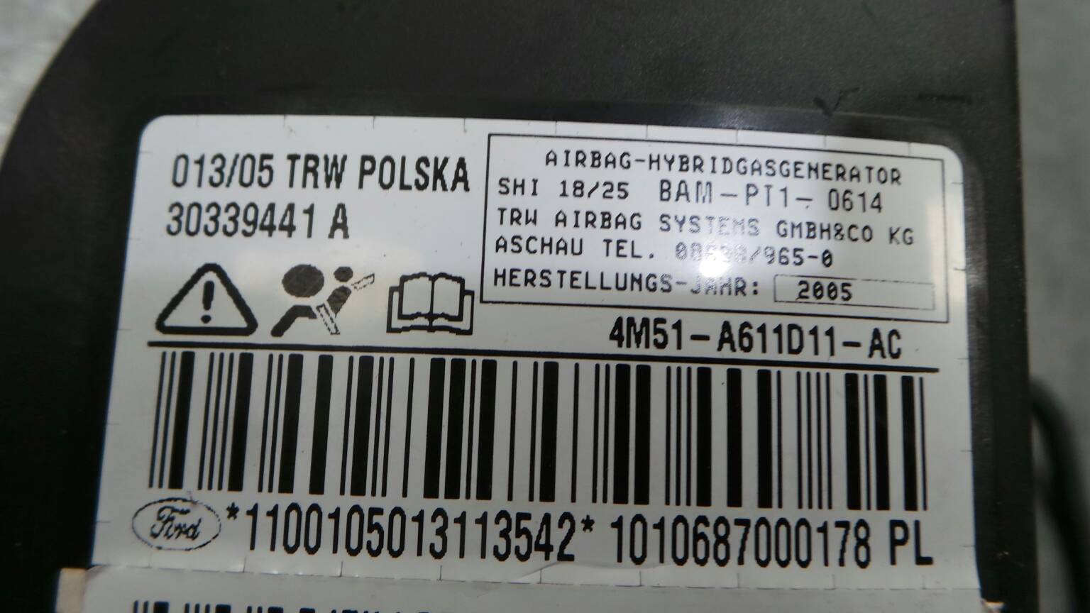 Airbag banco esquerdo FORD Focus II (DA_) Imagem-2