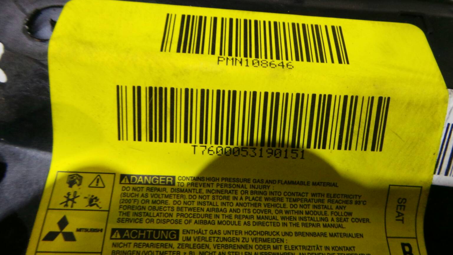 Airbag banco direito SMART ForFour (454) Imagem-2