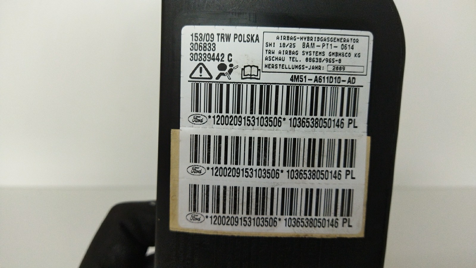 Airbag do banco direito FORD FOCUS II Turnier (DA_, FFS, DS) | 04 - 12 Imagem-3