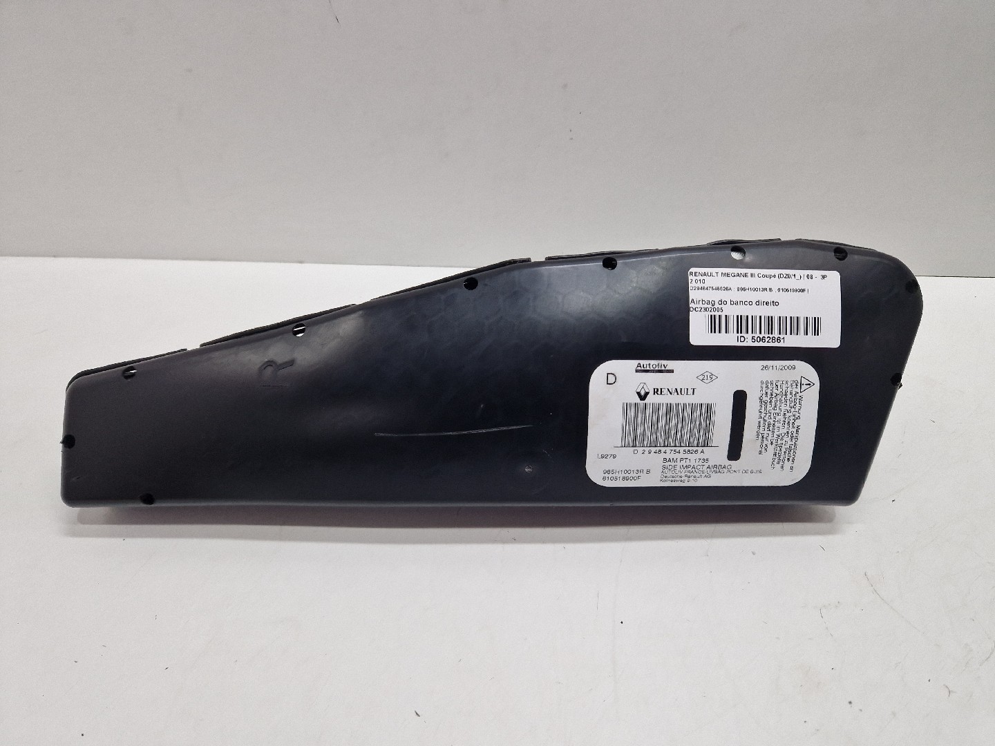 Right Seat Airbag RENAULT MEGANE III Coupé (DZ0/1_) | 08 - 