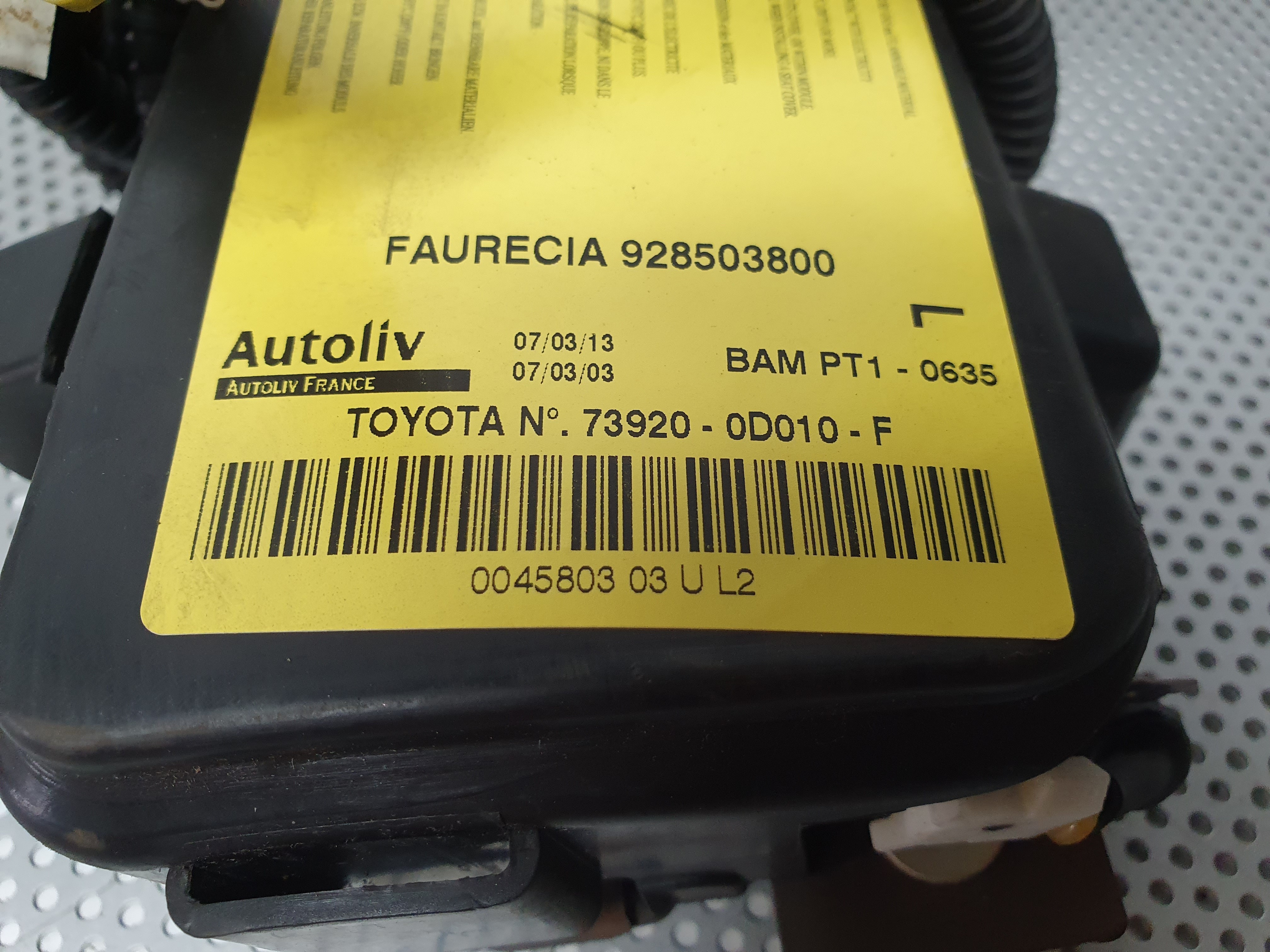 Airbag Banco Esq TOYOTA YARIS (_P1_) | 99 - 05 Imagem-2 Airbag Banco Esq TOYOTA YARIS (_P1_) | 99 - 05 Imagem-2