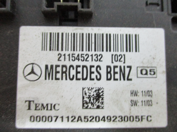 Centralina / Modulo Control Portas MERCEDES-BENZ E-CLASS (W211) | 02 - 09 Imagem-3 Centralina / Modulo Control Portas MERCEDES-BENZ E-CLASS (W211) | 02 - 09 Imagem-3