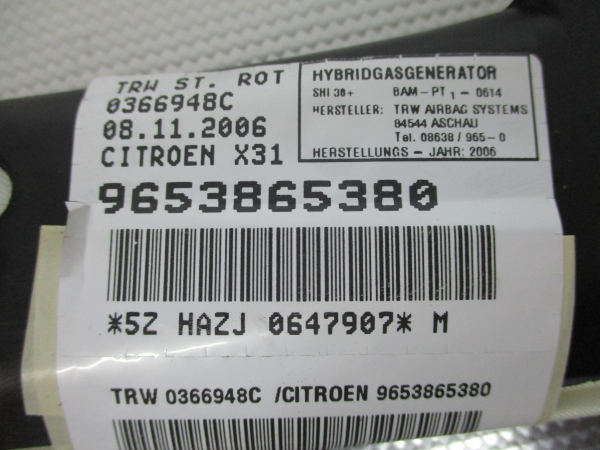 Airbag Cortina Esq CITROEN C5 II (RC_) | 04 - Imagem-4 Airbag Cortina Esq CITROEN C5 II (RC_) | 04 - Imagem-4