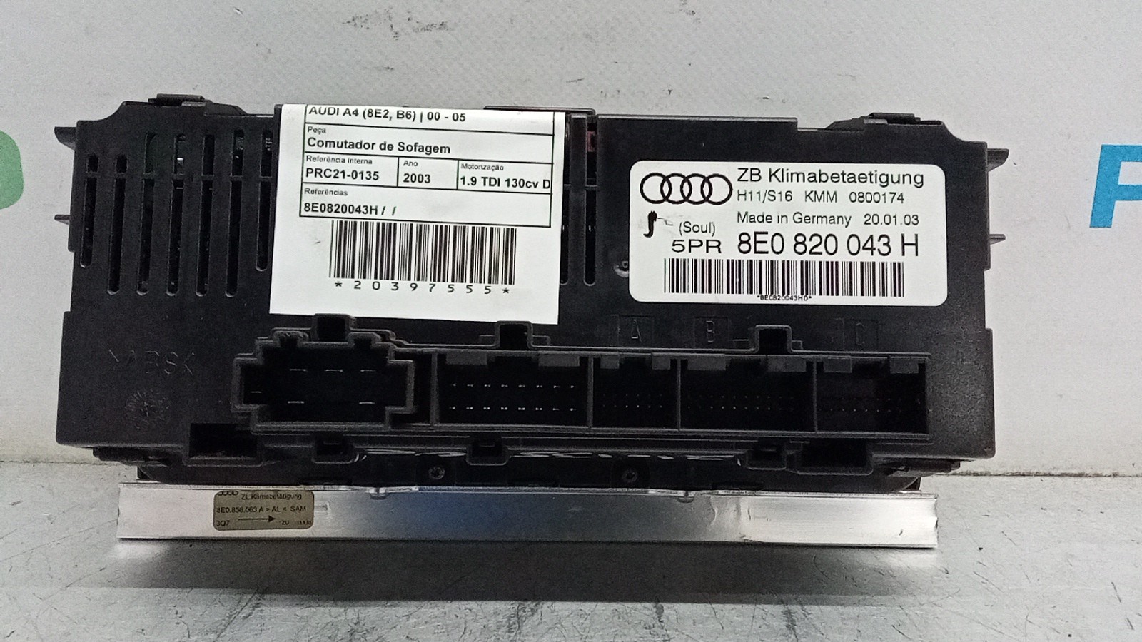 Commande Chauffage AUDI A4 (8E2, B6) | 00 - 05 Imagem-1