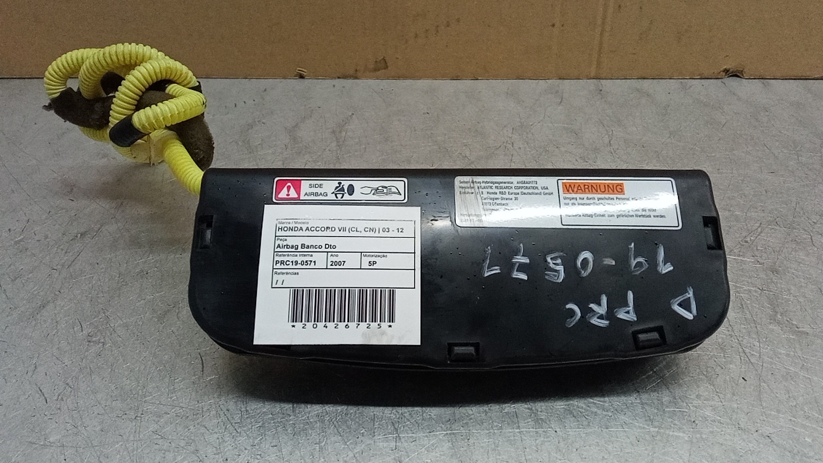 Airbag de siège droit passager  HONDA ACCORD VII (CL, CN) | 03 - 12