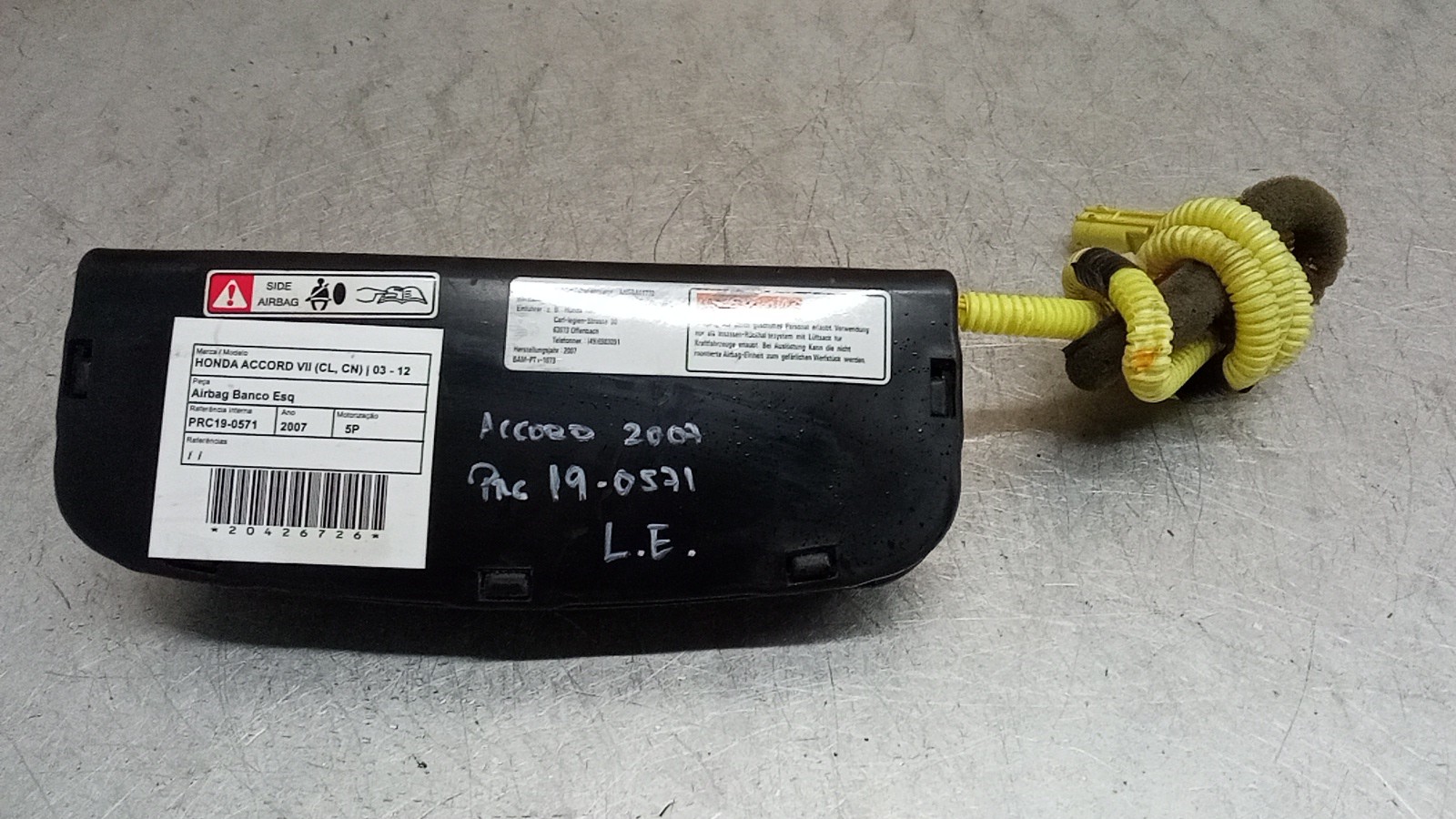 Airbag de siège gauche conducteur HONDA ACCORD VII (CL, CN) | 03 - 12