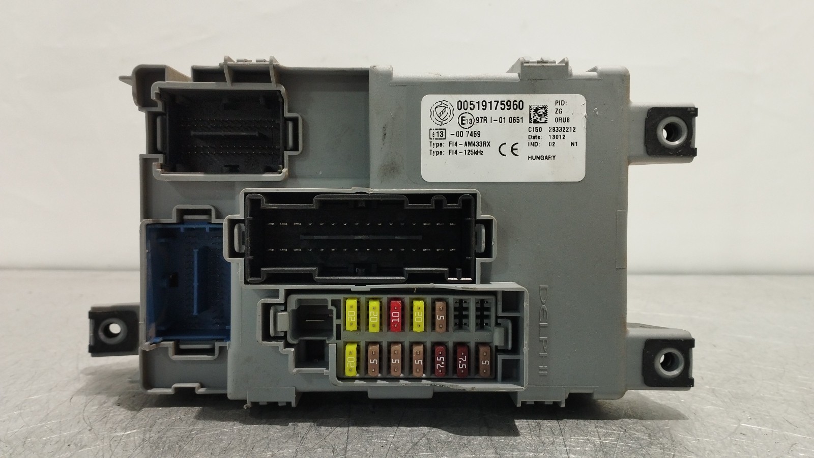 Electronic Module FIAT PUNTO (199_) | 12 - 