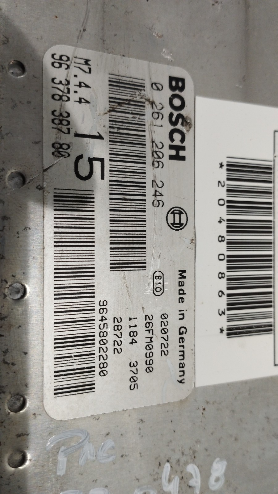 Calculateur moteur PEUGEOT 106 II (1A_, 1C_) | 96 - 05 Imagem-2